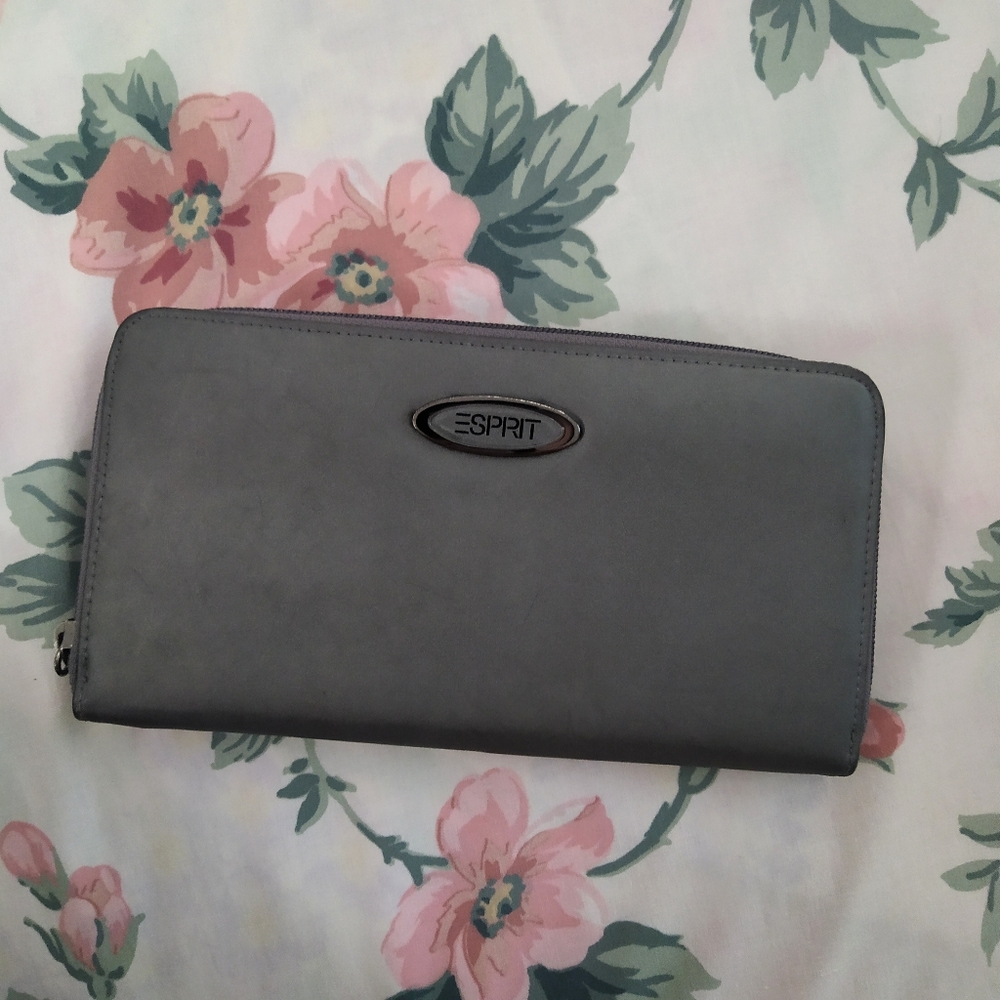ESPRIT Blue Grey Large Envelope Wallet